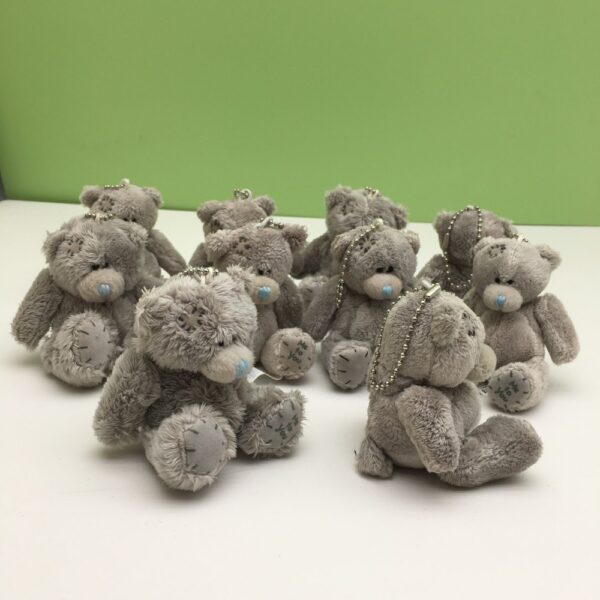 MCPC907 Cute patch bear plush toys  bag charms  bear keychains  and charms 8cm  price for 10 pcs