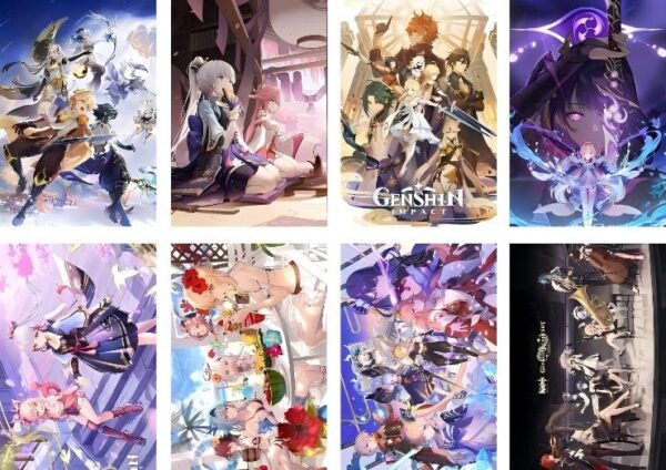 MCPT115 Genshin Impact Posters price for 5 sets 8 pcs a set 29x42cm