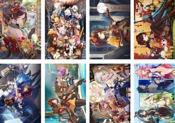 MCPT120 Genshin Impact Posters price for 5 sets 8 pcs a set 29x42cm