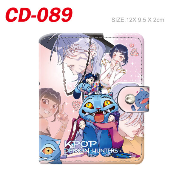 CD-089 K-Pop Demon Hunters 01 Wallet Button PVC Purse12x9.5x2cm