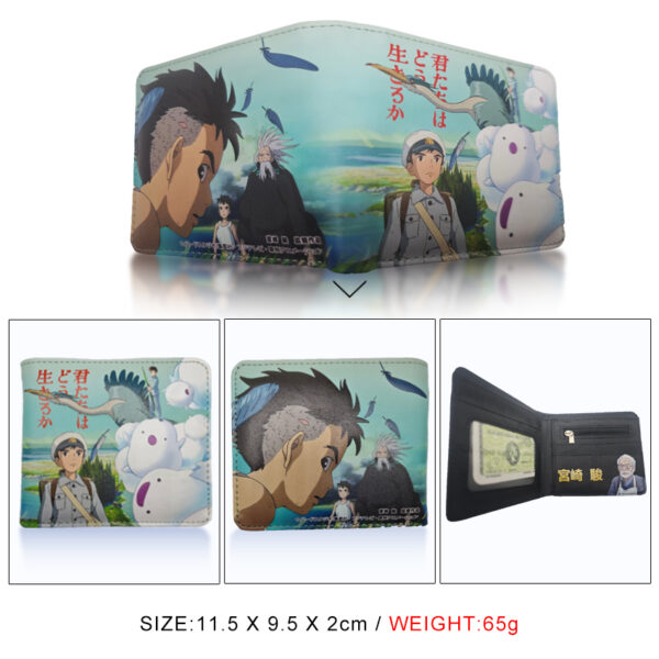 CG-001 - Hayao Miyazaki - How Do You Want to Live? Wallet 18.5x9.5x2cm 100g PU Purse