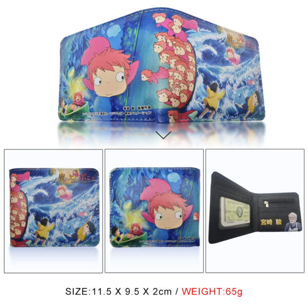 CG-003 - Hayao Miyazaki - Ponyo on the Cliff by the Sea Wallet 18.5x9.5x2cm 100g PU Purse