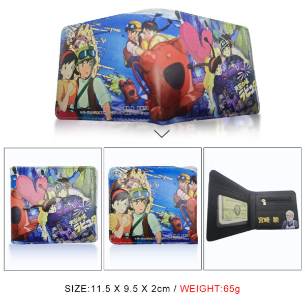 CG-006 - Hayao Miyazaki - Castle in the Sky Wallet 18.5x9.5x2cm 100g PU Purse