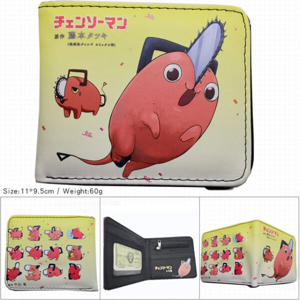CG-6325 Chainsaw Man Wallet PVC Purse11x9.5x2cm 60g