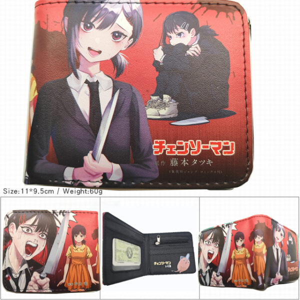 CG-6330 Chainsaw Man Wallet PVC Purse11x9.5x2cm 60g