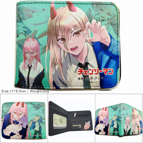 CG-6333 Chainsaw Man Wallet PVC Purse11x9.5x2cm 60g