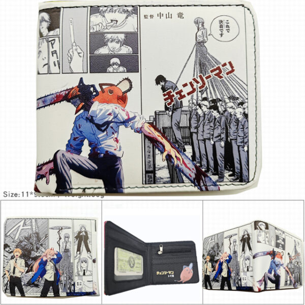 CG-6336 Chainsaw Man Wallet PVC Purse11x9.5x2cm 60g