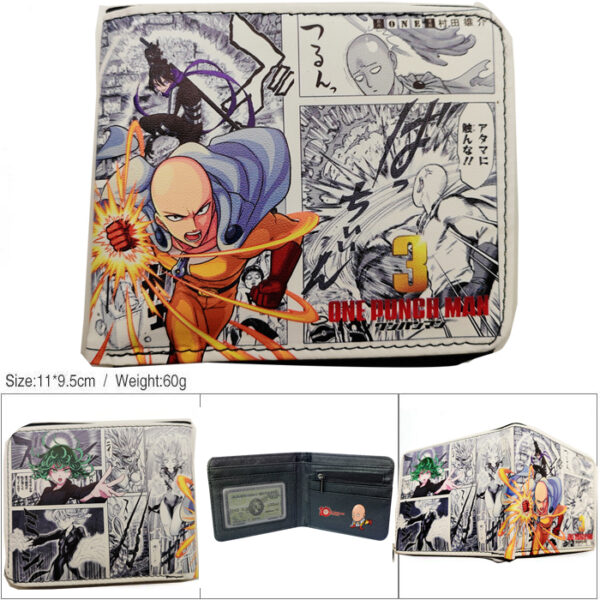 CG-6362 One Punch Man Saidama Wallet PVC Purse11x9.5x2cm 60g