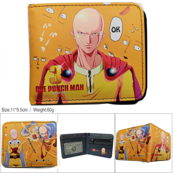 CG-6364 One Punch Man Saidama Wallet PVC Purse11x9.5x2cm 60g