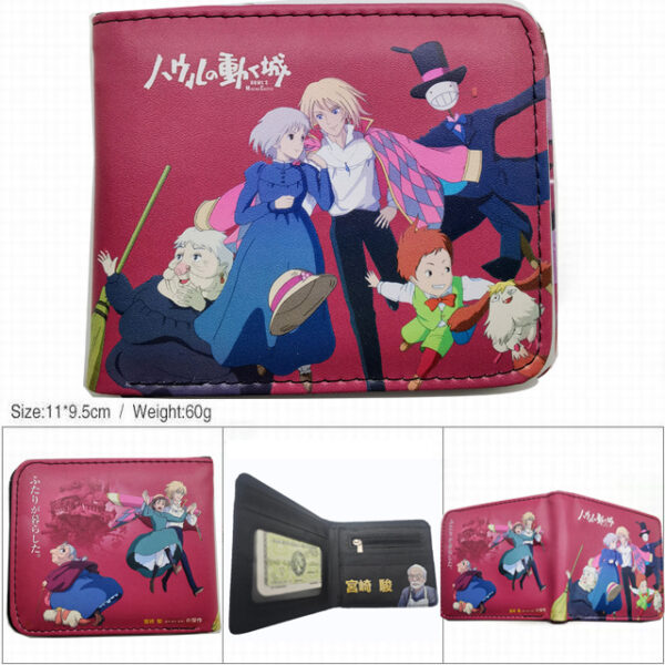 CG-6370 Howl's Moving Castle (Hayao Miyazaki) Wallet 18.5x9.5x2cm 100g PU Purse