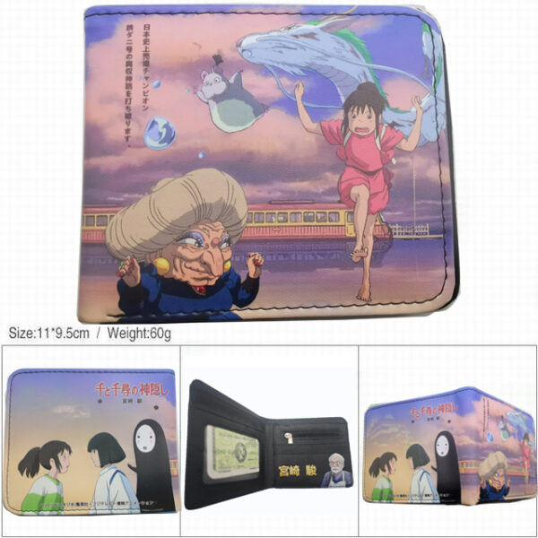 CG-6378 Spirited Away Hayao Miyazaki Wallet 18.5x9.5x2cm 100g PU Purse