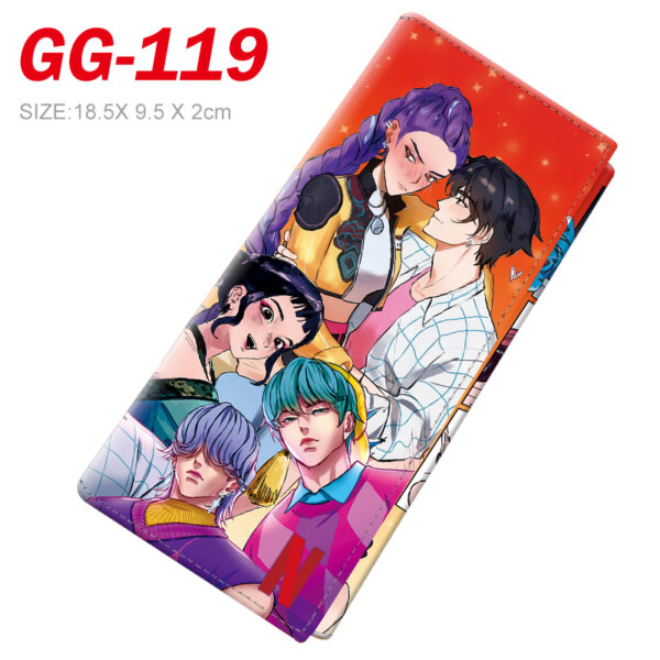 GG-119 K-Pop Demon Hunters 08 Wallet 18.5x9.5x2cm 100g PU Purse