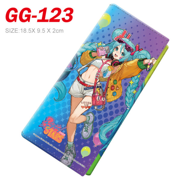 GG-123 Vocaloid Miku Wallet 18.5x9.5x2cm 100g PU Purse