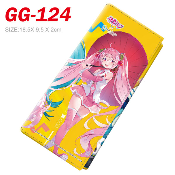 GG-124 Vocaloid Miku Wallet 18.5x9.5x2cm 100g PU Purse