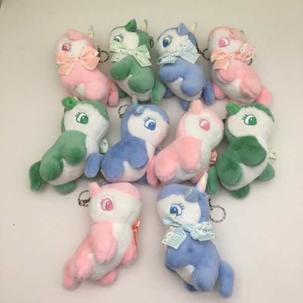 MCPC916 New Cross-Border Colorful Unicorn Plush Key Chains 14cm price for 10 pcs