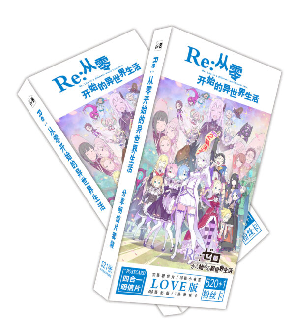 MCPD005 Re Zero Postcards price for 5 boxes 19.5x9.5x1.8cm