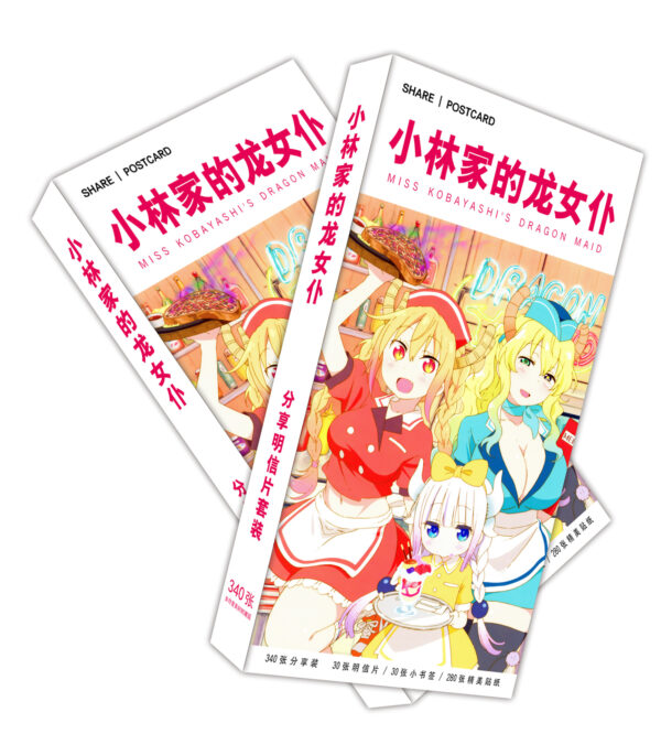 MCPD010 Miss Kobayashi's Dragon Maid Postcards price for 5 boxes 19.5x9.5x1.8cm