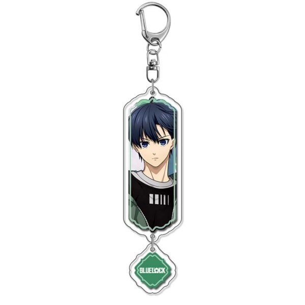 19844 Blue Lock Acrylic Key Chain price for 5 pcs 5.5cm