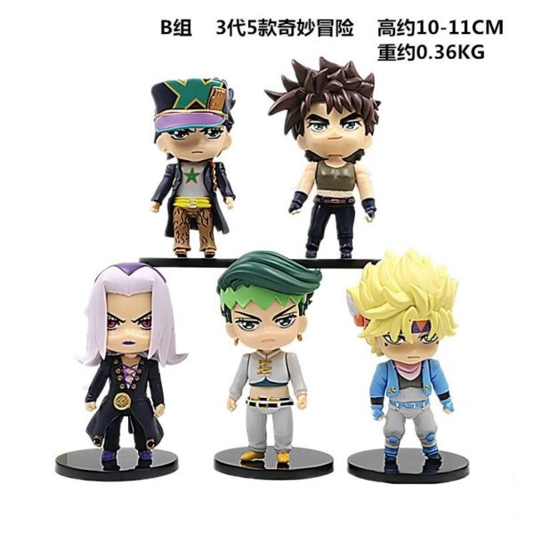 MCF486 JoJo's Bizarre Adventure: Golden Wind - The Unbreakable Diamond Figure Toy Gashapon Doll Model Ornament - Set B - Price: 5 pcs a set