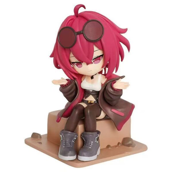 MCF492 Honkai Impact Starry Sky Railway Starrail Kafka Q Version Sitting Beautiful Girl Figurine Trendy Statue Model Ornament Gift