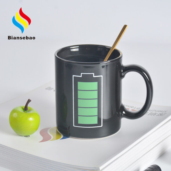 MCC014 Battery Heat-sensitive Color-changing Ceramic Mug Cups