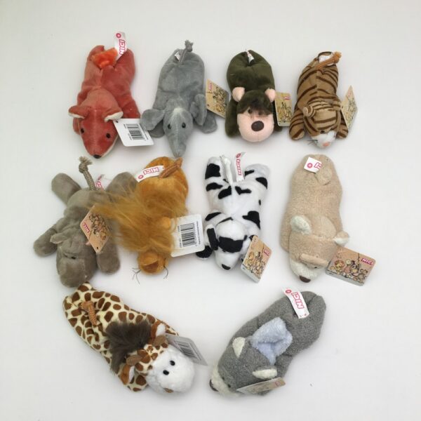 MCPC939 Magnetic plush toy figurine accessory Realistic animal series fridge magnet 12cm price for 10 pcs