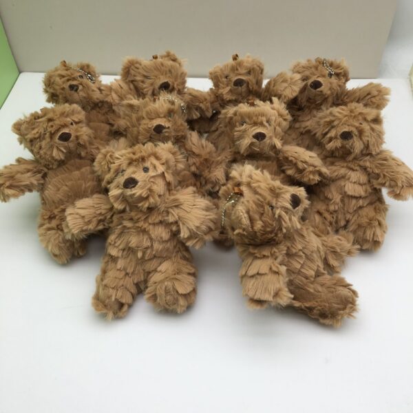 MCPC945 Cute Barcelona Bear plush toy bag charm keychain 15cm price for 10 pcs