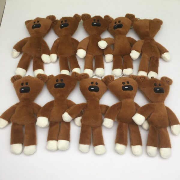 MCPC965 Q-version Mr. Bean Bear Plush Toy Doll Keychain Bag Charm 15CM Price for 10 pcs
