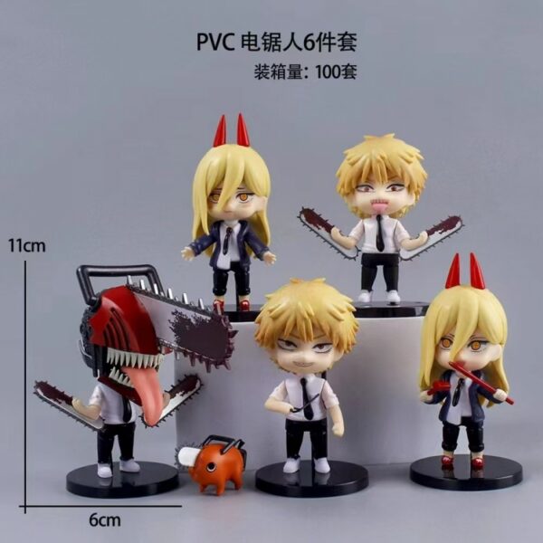 MCF501 Chainsaw Man Figure Set price for 6 pcs a set 11cm