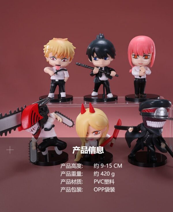 MCF502 Chainsaw Man Figure Set price for 6 pcs a set 9-15cm