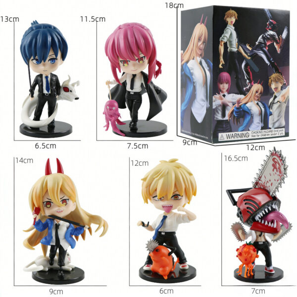 MCF503 Chainsaw Man Figure Set price for 5 pcs a set 12-16.5cm