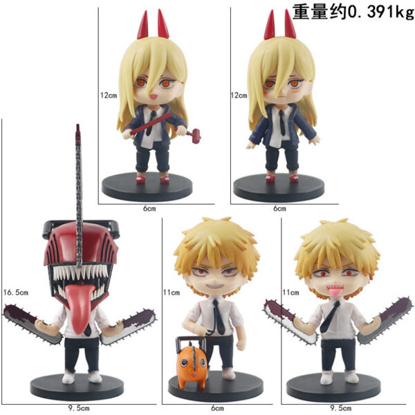MCF504 Chainsaw Man Figure Set price for 5 pcs a set 11-16.5cm