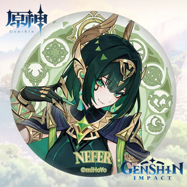 MCMK1783 Genshin Impact Brooches Badages price for 5 pcs 75mm Nefer