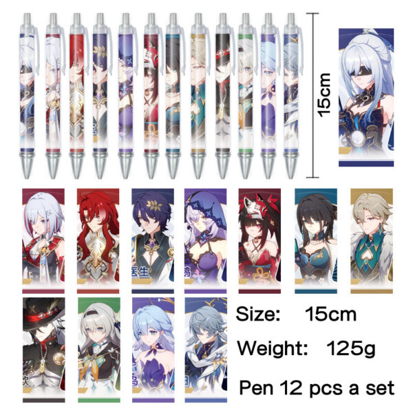 MCPN021 Honkai Star Rail Pens for Student Ballpoint Pen  price for a set of 12 pcs