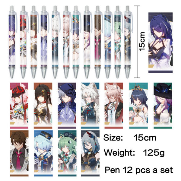 MCPN022 Honkai Star Rail Pens for Student Ballpoint Pen  price for a set of 12 pcs