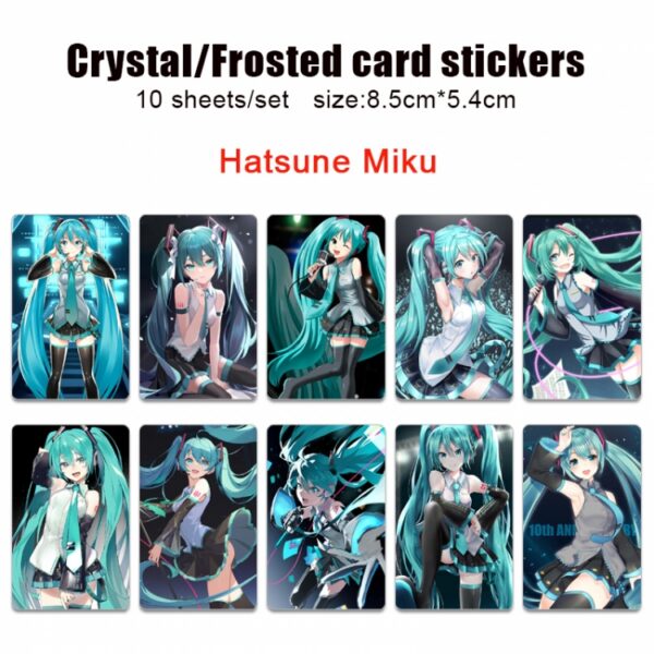MCSK009 Vocaloid Miku Card Stickers price for 50pcs(5 sets 10 pcs a set)
