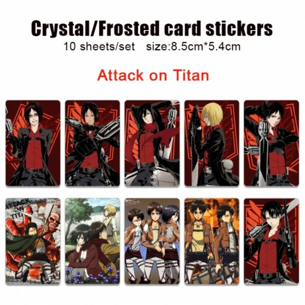 MCSK014 Attack on Titan Card Stickers price for 50pcs(5 sets 10 pcs a set)