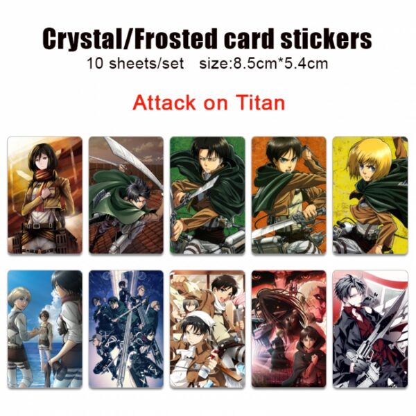 MCSK015 Attack on Titan Card Stickers price for 50pcs(5 sets 10 pcs a set)