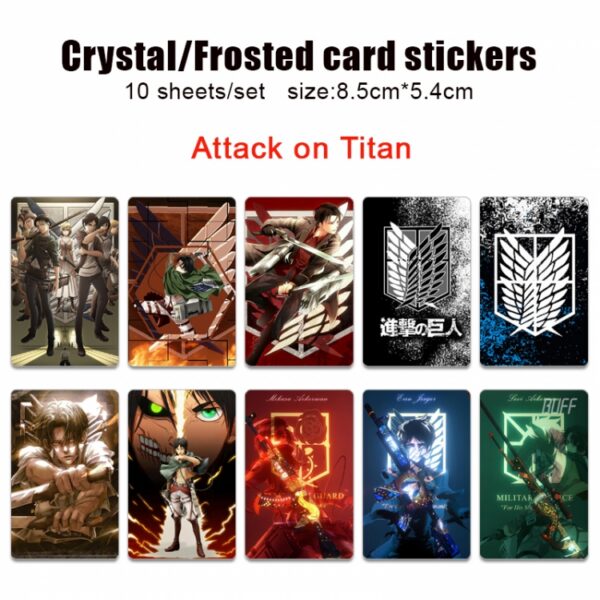 MCSK016 Attack on Titan Card Stickers price for 50pcs(5 sets 10 pcs a set)