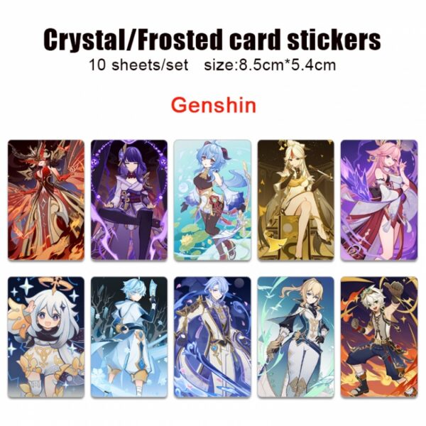 MCSK018 Genshin Impact Card Stickers price for 50pcs(5 sets 10 pcs a set)
