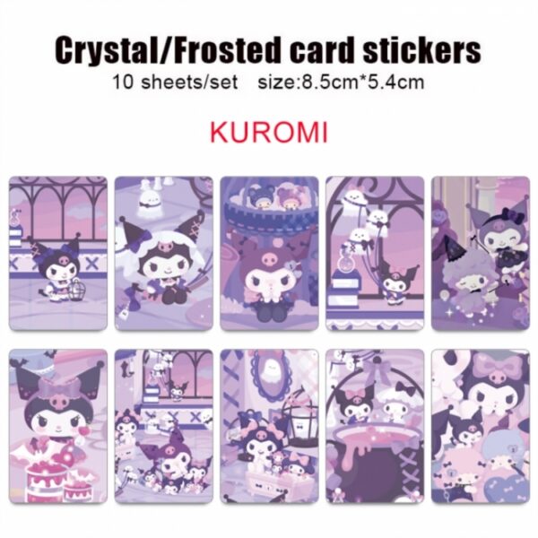 MCSK026 Sanrio Kuromi Card Stickers price for 50pcs(5 sets 10 pcs a set)